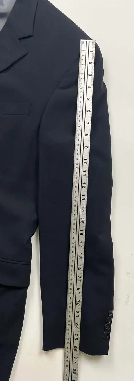 Oscar de la Renta Profile Black 3-Button Wool Sport Coat Blazer Size 44L